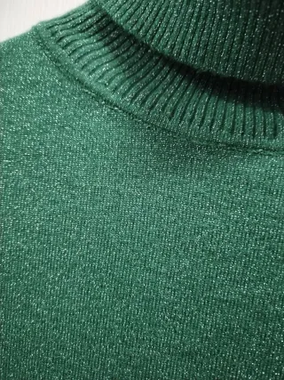 Jersey fiesta lentejuelas verde T.40-42