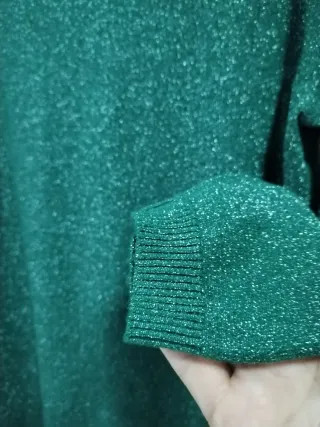 Jersey fiesta lentejuelas verde T.40-42