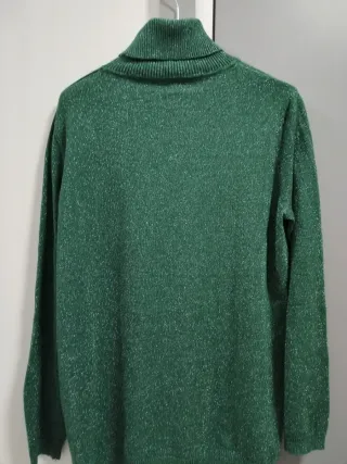 Jersey fiesta lentejuelas verde T.40-42