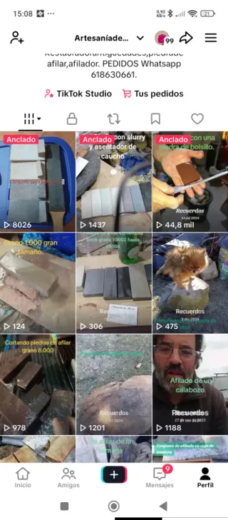 Piedras de afilar naturales para carpintería