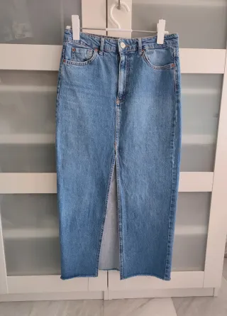 Falda denim Stradivarius