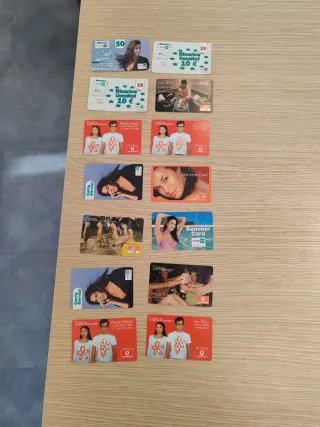 Schede ricariche Omnitel e Vodafone vintage