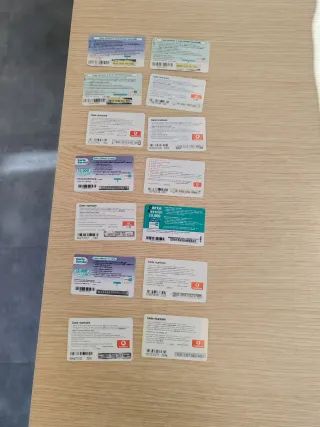 Schede ricariche Omnitel e Vodafone vintage