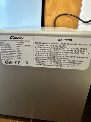 Microondas~ horno Candy Plata-inox