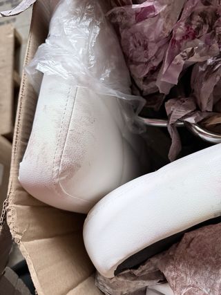 Confezione di 2 sedie alte da bar bianche