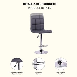 Confezione di 2 sedie alte da bar bianche