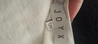 Maglietta con perline beige/bianca