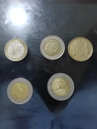 Lote de monedas antiguas, pesetas