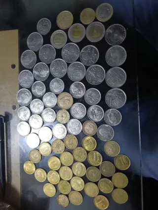 Lote de monedas antiguas, pesetas