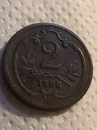 Moneta Austria 2 Heller 1896