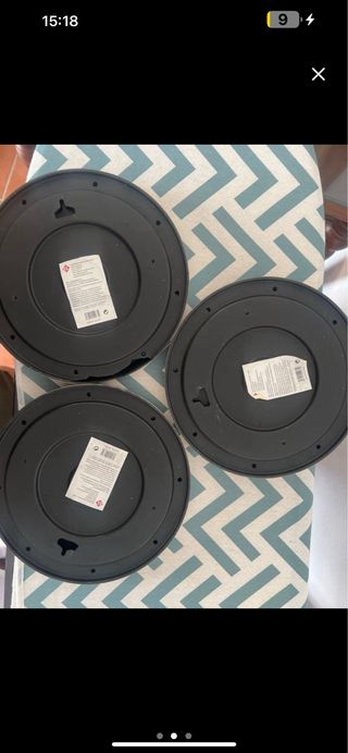 Set di 3 Specchi Decorativi Rotondi