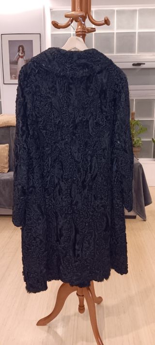 Abrigo Piel Astracán Negro