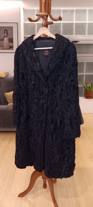 Abrigo Piel Astracán Negro