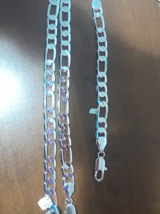 Set Bracciale Collana Uomo Argento