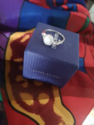 Anillo Plata Swarovski Perla y Circonitas