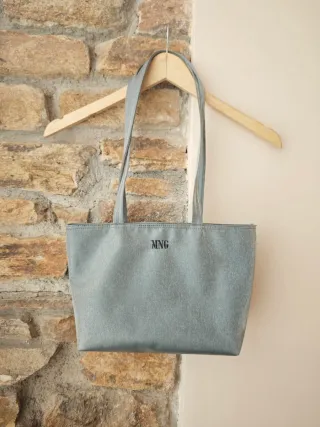 Bolso Tote Mango Plateado