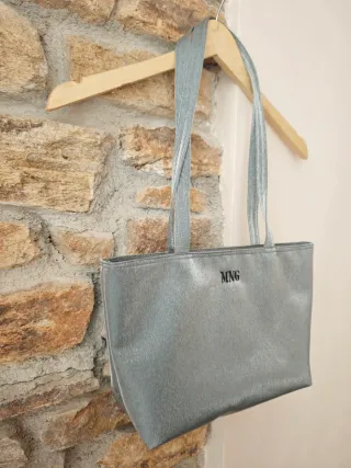 Bolso Tote Mango Plateado