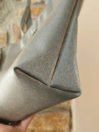 Bolso Tote Mango Plateado