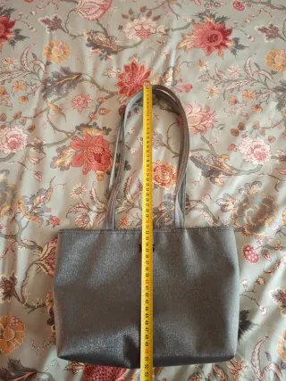 Bolso Tote Mango Plateado