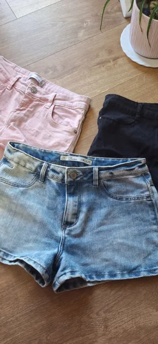 Lote 3 shorts vaqueros talla 36 Lefties y Bershka