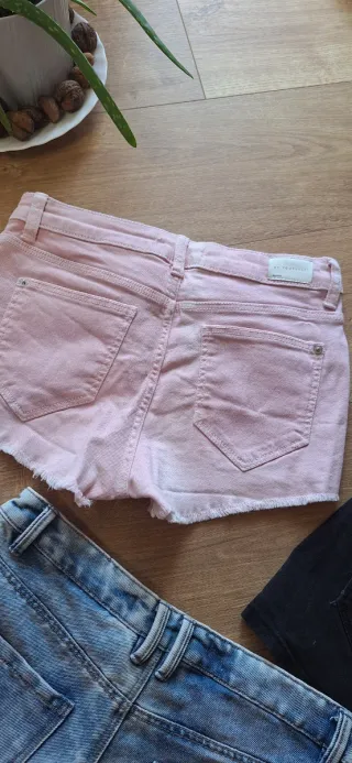 Lote 3 shorts vaqueros talla 36 Lefties y Bershka