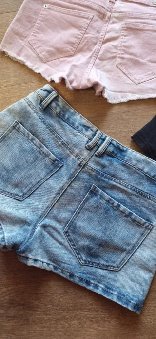 Lote 3 shorts vaqueros talla 36 Lefties y Bershka