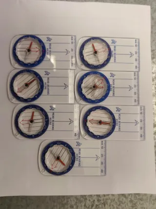 Lote 7 brújulas de orientación