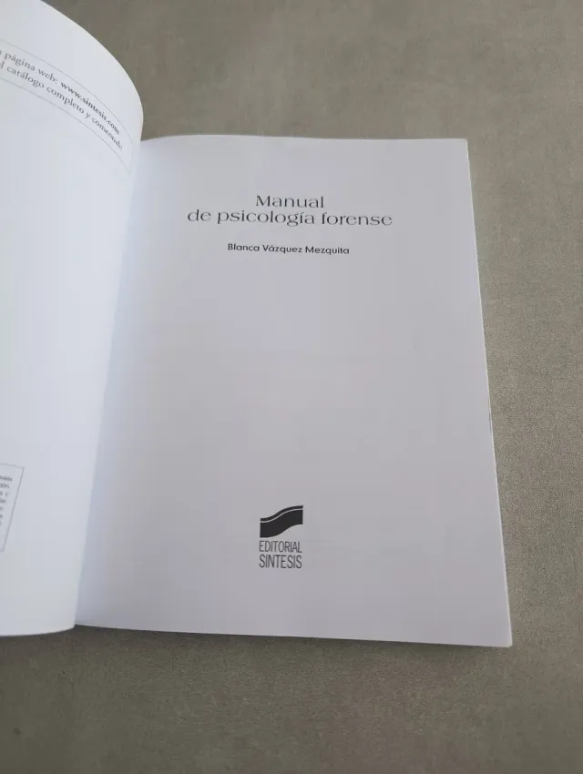 Manual de Psicología Forense. Blanca Vázquez