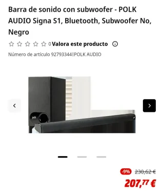 Barra de Sonido Polk Negra