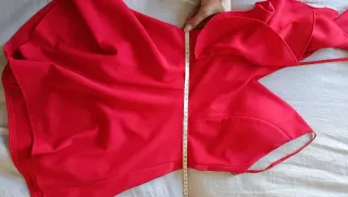 Vestido rojo con volantes talla única