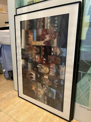 6 Cuadros Abstractos Papel Multicolor