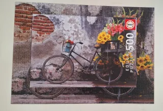 Puzzle Educa 500 Piezas Bicicleta Flores