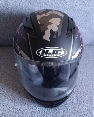 Casco Moto Integral HJC Camuflaje Rosa
