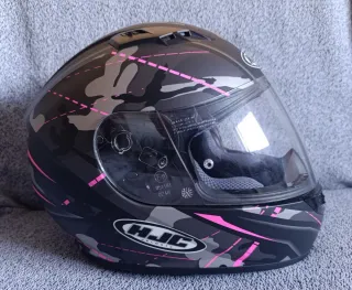 Casco Moto Integral HJC Camuflaje Rosa