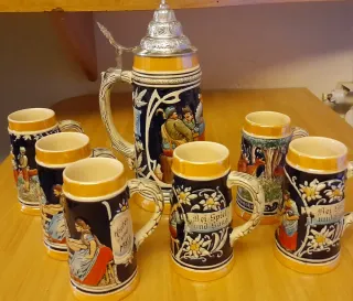 Set 7 Bocc. Birra Germania Ovest 60/70