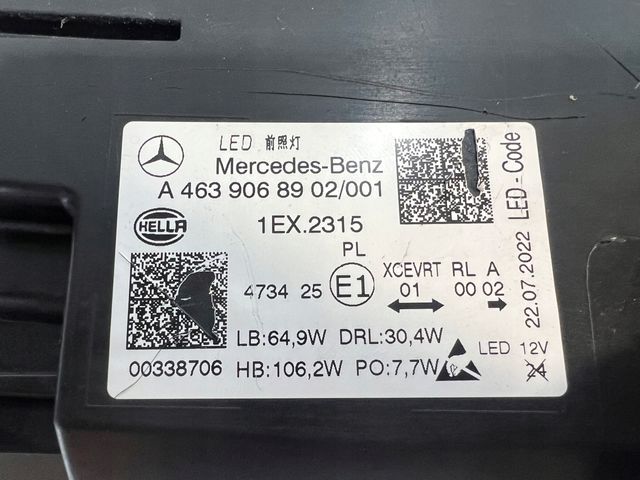 Faro LED Multibeam para Mercedes Benz Clase G W463