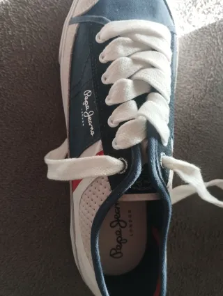 Tenis Pepe Jeans Talla 44 Azul/Beige sin estrenar