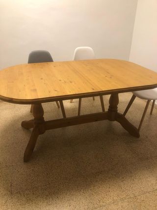 Mesa comedor extensible madera