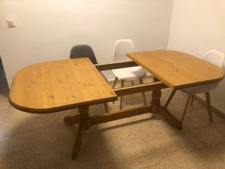 Mesa comedor extensible madera