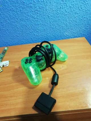 Mando PS2 Transparente Verde