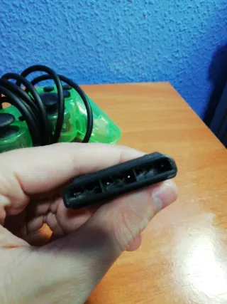 Mando PS2 Transparente Verde