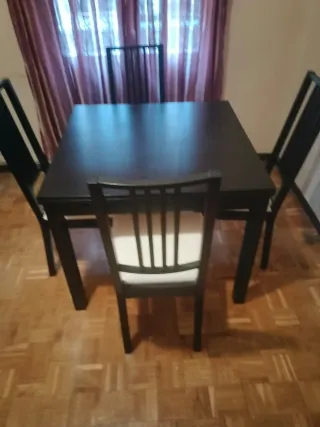 Mesa de comedor extensible madera