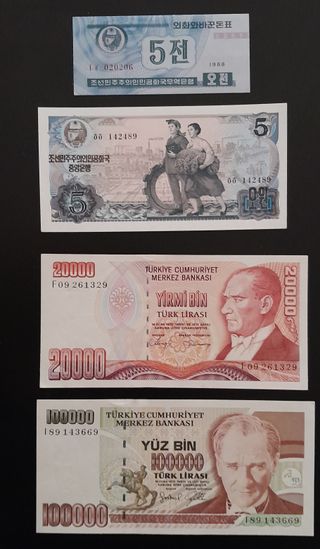 Billetes de varios paises