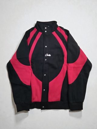 Chaqueta Corteiz Negra y Roja Talla M