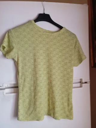Blusa verde estampada