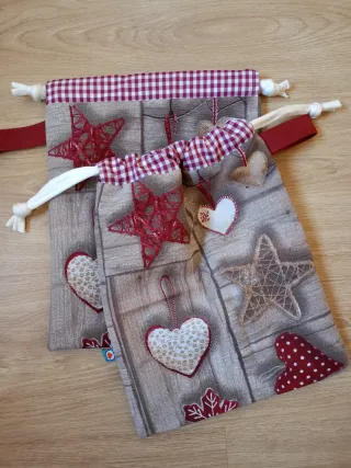 Bossa tela Nadal estrelles i cors