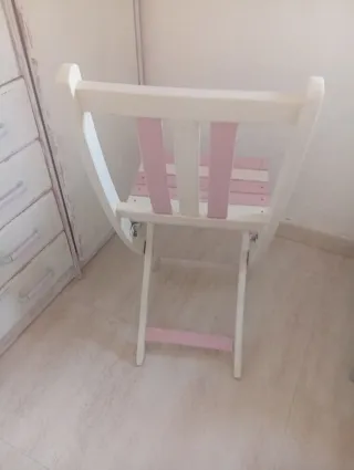 Dos sillas de madera de teka plegables