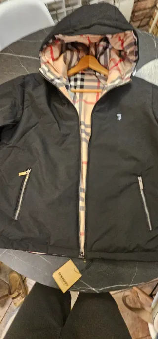 Chaqueta Burberry Negra Reversible!
