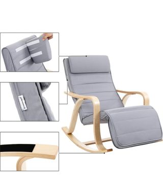 SONGMICS Sedia a Dondolo, con Braccioli