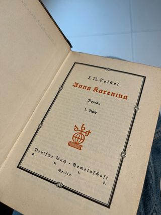 Anna Karenina antico Romanzo Tedesco